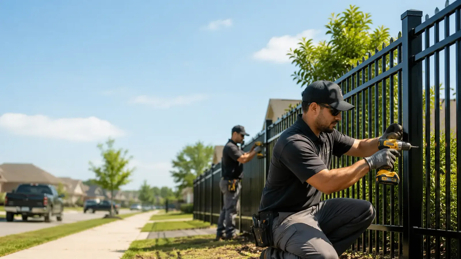 Metal Fence Installation in Hooks, TX